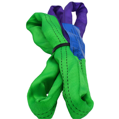 2 Inch By 5 Foot Polyester Lifting Slings 2 Pack Beefy Heavy Duty Web Slings With 4400 Lbs Vertical Load, 3520 Lbs Choker Capacity