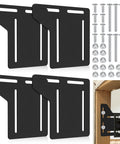 Four Pack Heavy Duty Bed Frame Brackets Adapter Kit For Headboard And Footboard Universal Adjustable Width For Queen Size Beds