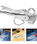 Heavy Duty Locking Pliers Welding Clamp for Auto Body Repair and Sheet Metal Work with Wide Duckbill Jaw