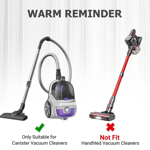 Universal Vacuum Floor Brush Head Fits 32 And 35 Mm Attachments, suitable for canister, not handheld vacuum cleaners.