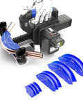 Pro Electric Copper Pipe Bender 1/4 To 7/8 Inch Rebar Tuber with bending die and tubing in use.