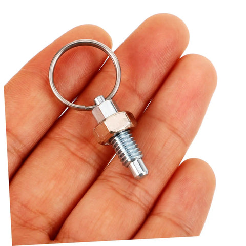 Two Pack Retractable Spring Plunger Pins 304 Stainless Steel Pull Ring Coupler Latch Heavy Duty Workhorse Indexing Lock Stud Mechanical Gear No Sweat Operation For Trailers And DIY Jobs