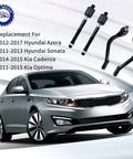 4 Pc Front Steering Inner And Outer Tie Rod Ends Kit Direct Fit Replacement For Kia Optima 2011 2019 2011 2016 Includes All Ends For Durable Suspension Rebuild Your Steering System With OE Style Quality And Easy Install, 4 tie rod ends with sedan compatibility
