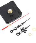 Quartz DIY Wall Clock Movement Mechanism Replacement Kit Battery Operated For Repair And Upgrade Black Finish components and hands