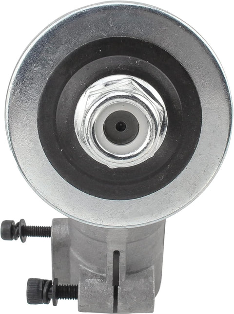 Front view of Beefy Bevel Gear Head Replacement for Husqvarna and Jonsered Trimmers 530096295 showing metal construction detail