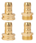 Durable Garden Hose Repair Kit With Aluminum Connectors And Stainless Steel Clamps Three Sets Of Male And Female Adapters For Three Quarter Inch Or Five Eighth Inch Hoses Comes With Extra Rubber Washers For DIY Quick Fixes brass fittings