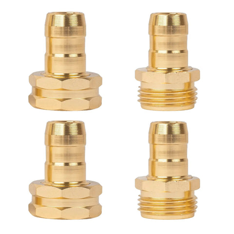 Durable Garden Hose Repair Kit With Aluminum Connectors And Stainless Steel Clamps Three Sets Of Male And Female Adapters For Three Quarter Inch Or Five Eighth Inch Hoses Comes With Extra Rubber Washers For DIY Quick Fixes brass fittings