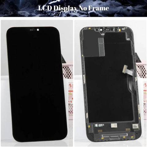Pro Max Screen Replacement Kit With 3D Touch LCD Digitizer Assembly, Incell High Quality Display, A2411 A2342 A2410 A2412 Repair Parts For iPhone 12 Pro Max No Fuss Swap In, front and back view