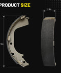 Chevrolet Silverado 1500 And GMC Sierra 1500 Rear Parking Brake Shoes Kit dimensions 7.4in by 2.4in