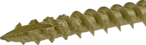 Close-up of Top Shelf Construction Lag Screws 5 16 By 3 Inch Bronze Hex Fasteners showing the reinforced shank design.