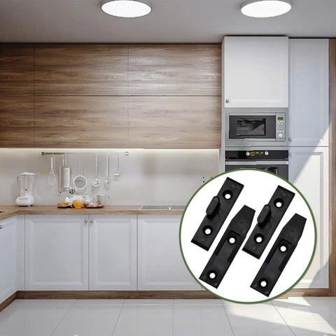 Rock Solid Adjustable False Front Cabinet Clamps For Seamless Drawer Alignment Heavy Duty Abs L Brackets displayed in a modern kitchen.