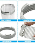 Round 5.9 Inch Portable Air Conditioner Exhaust Hose Coupler Window Adapter For Round AC Unit Outlet, made of ABS plastic.