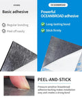 Comparison of basic adhesive vs. Oceanbroad adhesive for Self-Adhesive Boat Flooring 96-Inch By 23.5-Inch Non-Slip EVA Foam Diamond Pattern