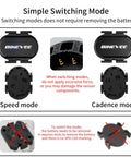 Cadence and Speed Sensor for Cycling With Dual Mode RPM Tracking, Wireless Bluetooth and ANT Plus Connectivity switches