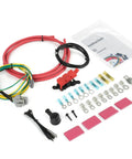3G Alternator Conversion Harness Kit With Heavy Gauge Wiring For Ford F Series 1984 Upgrades From 1G And 2G To 3G Prewired 3 Pin ASI D Shaped Connector Simple Install For F 150 F 250 Super Duty Ranger Bronco Mustang Electrical System Upgrade components laid out with wiring and connectors