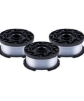 Replacement Trimmer Line For Weed Eater 0.065 Inch, 30 Feet, 3 Pack, Genuine OEM Spool, visible as three spools on white background