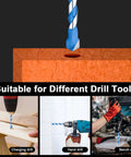 UBESTHS concrete drill bit set, 7-piece, 5/32–3/8 in, hex shank for masonry drilling