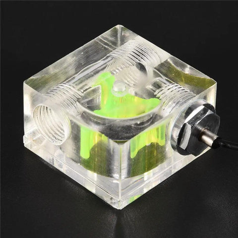 Clear plastic component of PC 3 Way Flow Meter And Digital Thermometer Water Cooling System Kit Pro Grade With Connectors And Clamps
