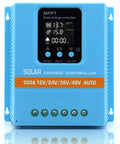 Beefed Up 100A MPPT Solar Charge Controller With LCD Display For 12V 24V 36V 48V Systems Auto Detect Max 100V Input Dual USB Charging