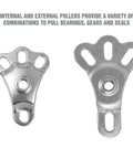 Internal and external pullers from Slide Hammer Puller Set With Dent Puller CV Axle And Bearing Removal Tool Kit Heavy Duty