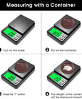 Portable Precision Pocket Scale 1000g X 0.01g For Jewelry, Food, Coffee And Kitchen Use With Backlit LCD Display No Battery Silver Finish