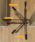 Top view of Extra Wide Indoor Baby Gate For Doorways And Stairs Pressure Mounted Walk Through Black Metal Gate with auto-close feature