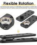 Hidden Pivot Door Hinge Kit Black 360 Degree Swing Hinges Heavy Duty 570 Lbs Load Bearing in black brushed finish