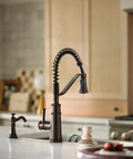 Oil Rubbed Bronze Deck Mounted Kitchen Soap Dispenser With 18 Ounce Refillable Bottle Above The Sink, Traditional Old World Finish