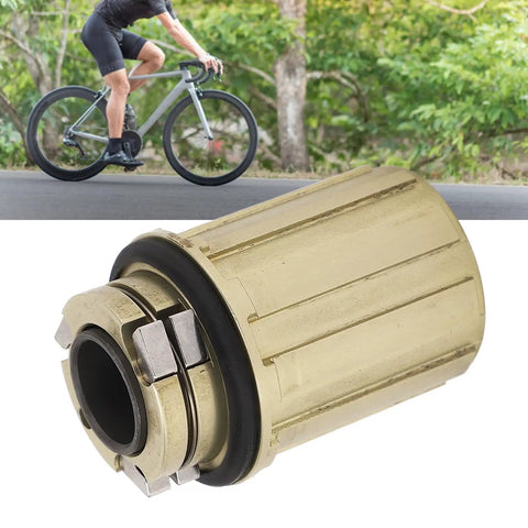 Freehub Body 11 Speed Aluminum Alloy With Two Bearings Replacement for Mountain and Road Bikes next to cyclist