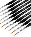 Miniature Detail Painting Brush Set 10 Fine Point Brushes For Your Tiny Models And Figurines Great For Acrylic Watercolor Oil Paint