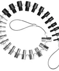 Nut And Bolt Thread Checker Kit With 28 Gauges 15 SAE Inch And 13 Metric Thread Gauges for quick identification and verification.
