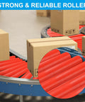 Polyurethane Coated Conveyor Roller Set 2 Inch Diameter By 12 Inch Length 2 Pack Heavy Duty Stainless Steel Rollers in use