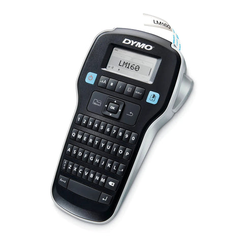 Badass Portable Label Maker Featuring Authentic Qwerty Keyboard And Rapid Response Touch Keys in sleek black with label tape.