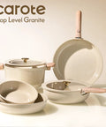 25 Piece Ceramic Cookware Set With Removable Handles, Nonstick Pots And Pans, Oven Safe And Induction Ready, PFAS And PFOA Free