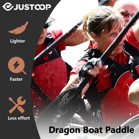 Dope Lightweight Full Carbon Dragon Boat Paddle With T Handle And Bag, Flat Blade For Maximum Grip And Power, IDBF Approved Oar