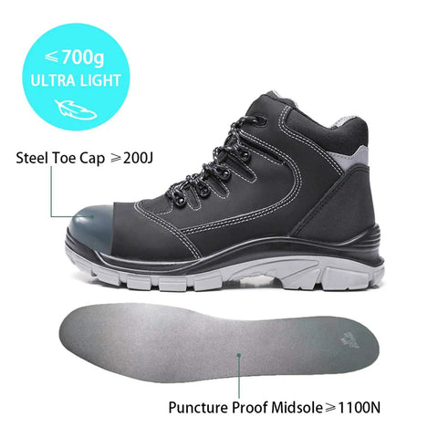 Men's Hybrid Steel Toe Work Boots Water Resistant Safety Shoes That Feel Like Sneakers Yet Stand Up To Tough Jobs With Industrial Grade Protection And Lightweight Breathable Comfort