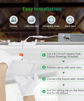 Installation of 6 Inch LED Recessed Lights Kit 12 Pack Ultra Thin Square with Junction Box step-by-step instructions
