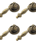 Six Pack Antique Tear Drop Drawer Pulls In Bronze Finish For Cabinets Drawers Dressers And Wardrobes Includes Two Sets Of Screws And 1.85 Inch Adjustable Screws For Easy Installation Vintage Style Durable Cabinet Knob Handles displayed.