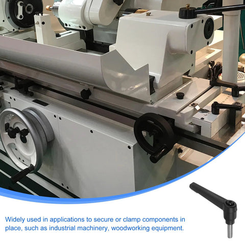 Clamping Lever Handles 304 Stainless Steel M6 X 15mm Threaded Male Stud Black Finish on industrial machinery