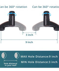 Brushed Nickel Wall Mount Kitchen Faucet With Pull Down Sprayer 360 Degree Swivel Dual Spray Modes 6 Inch Center installation diagram