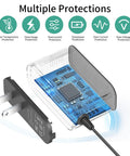Reliable 14.6 Volt 2 Amp LiFePO4 Battery Charger Featuring Dual Alligator Clips Built Solid For 4S 12V Lithium Iron Phosphate Packs To Wake Up Dead Batteries No Sweat Or Fuss showing internal protection circuits.