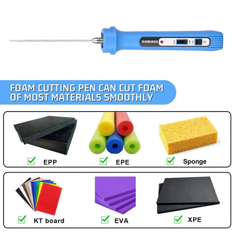 Dominox Electric Hot Wire Foam Cutter 4 Inch Styrofoam Hot Knife Pen Tool for cutting EPP, EPE, sponge, and EVA foam.