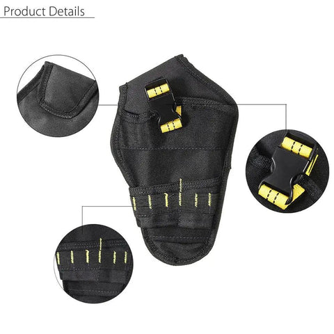 Adjustable Belt Drill Holster With Heavy Duty Design Quick Access Impact Driver Carrier Multi Pocket Tool Bag details