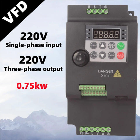 220V 0.75KW Variable Frequency Drive VFD Inverter Motor Speed Controller for 220 Volt Motors with display panel