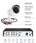 All In One Home Security System With 8 Outdoor AI Human And Vehicle Detection Cameras Night Vision 8 Channel H265 Plus DVR