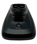 Wireless Barcode Scanner For 2D 1D And QR Codes With 330 Foot Range And All Day 2500mAh Battery Bluetooth To Cradle Or Direct On Android Windows iOS Cradle Included Renewed Value black charging cradle.
