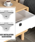 White Inch PP Directional Caster Wheel 12pcs for Furniture and Cart with a sleek design mounted on a drawer.