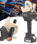 Rechargeable Ratchet Cable Cutter for Aluminum and Copper, portable electric wire cutter with alloy steel head cutting cable.