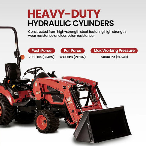 Beefy Heavy Duty Cat 1 1 Hydraulic Top Link With Locking Block Cylinder And Dual Hoses For Tractors From 20 7 8 Inch To 31 7 8 Inch Range