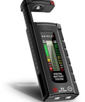 Universal Battery Tester With Clear LCD Readout No Battery Needed For AA AAA C D 9V And Button Cells Quick 18 Level Power Check For Household Devices And Rechargers, black digital tester